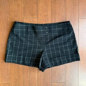 Maurice's Black‎ and White Plaid Shorts